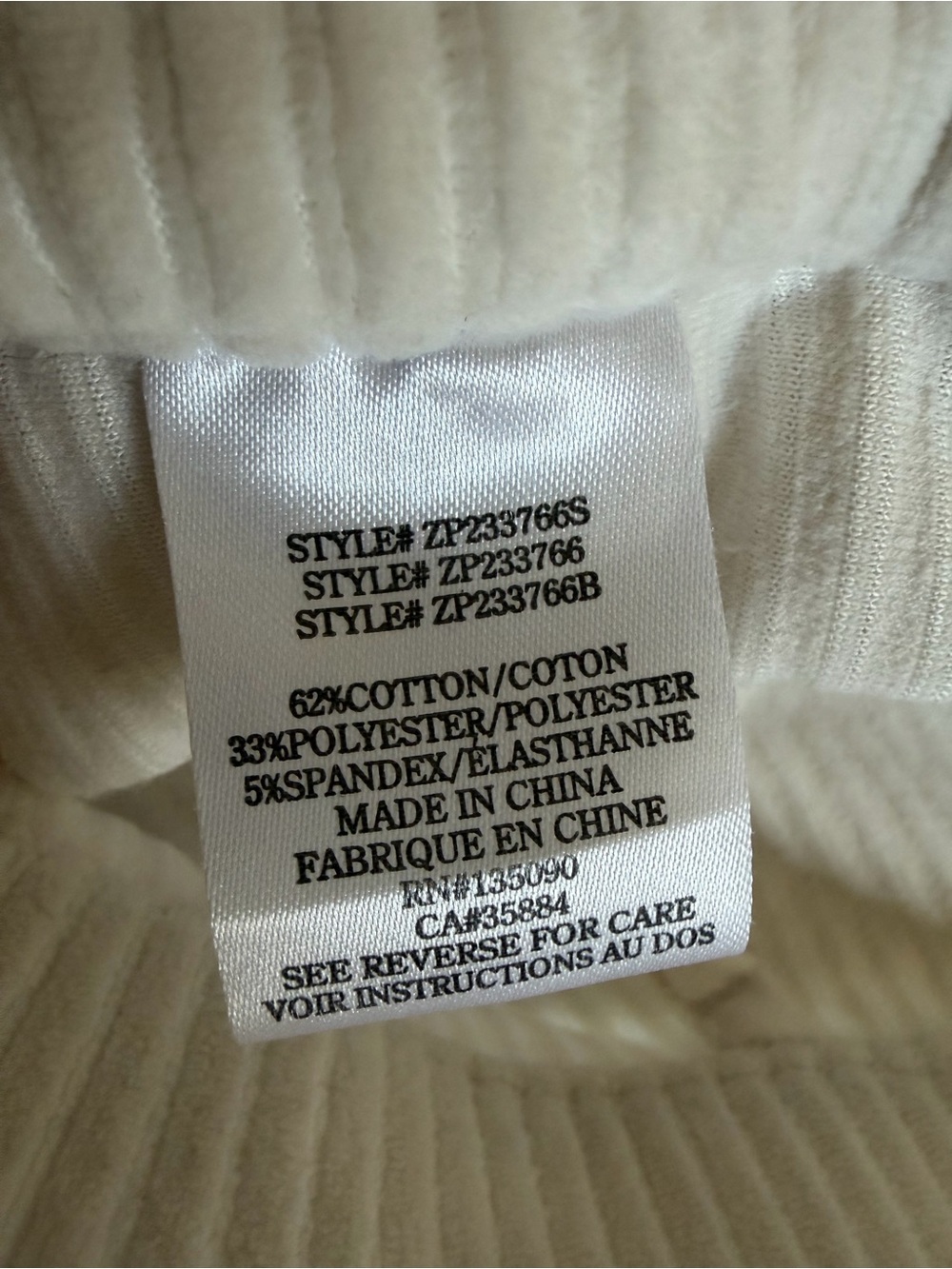 Z Supply Prospect Knit Cord Pant Off White Wide Leg Trousers Size Medium - Picture 7 of 8